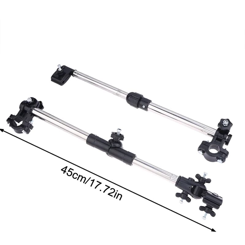 360° Rotatable Umbrella Holder Stainless Steel Connector for Wheelchair Bicycle Stroller Rain Gear Accessory