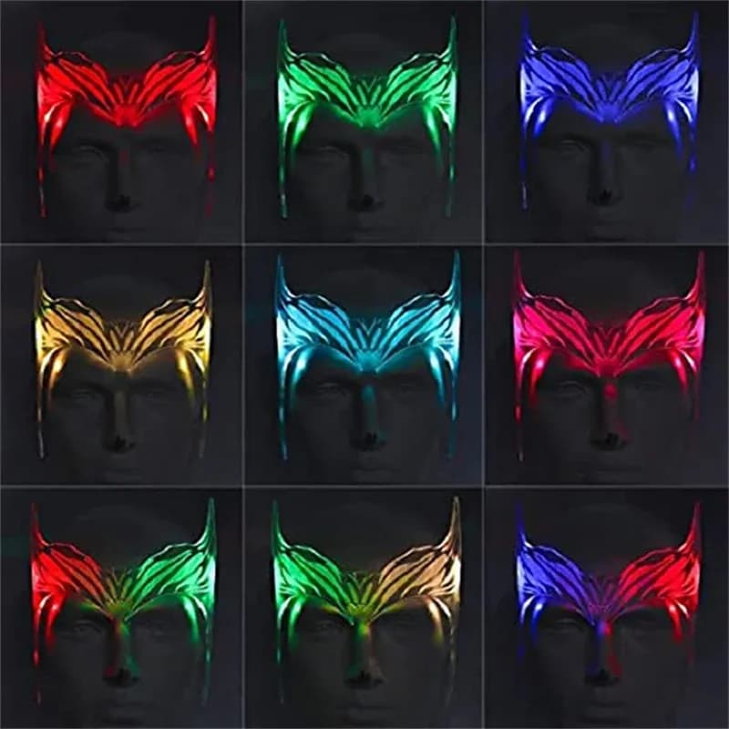 Bulex 2022 LED Scarlett Strega Light Cover Wanda Maximoff Crown Cosplay Helmet Incandescent Halloween Costume Puntelli;6,a'3.k;8,