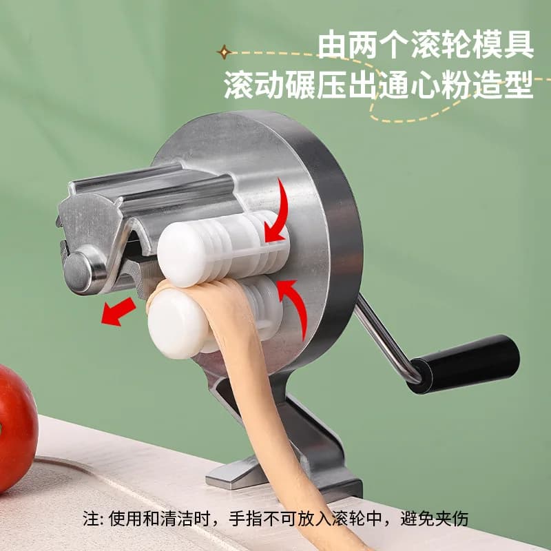 Hand Crank Noodle Machine, Multi-functional Noodle Press Machine, Can Make Macaroni, Cat Ear Noodles, Suitable for Home Cooking
