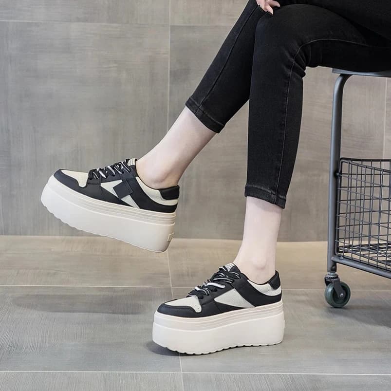 2025 Women's Platform Shoes Flat Sport sneaker Mixed Color Women's Fashion Tennis Trend Women's Elegant Shoes Signed by Women