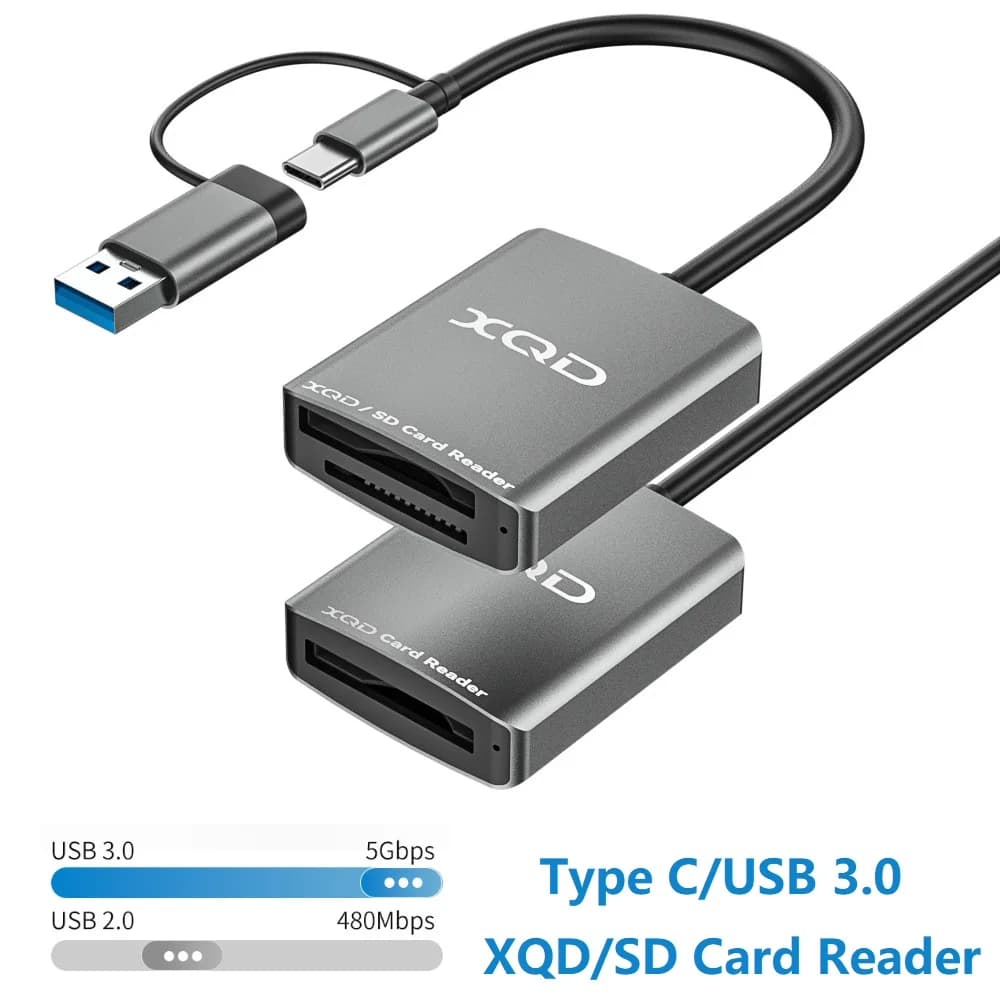 Lettore di schede USB C XQD Lettore di schede di memoria SD USB 3.0 XQD compatibile con la serie Sony G/M e lexar 2933x/1400x USB Mark XQD Card