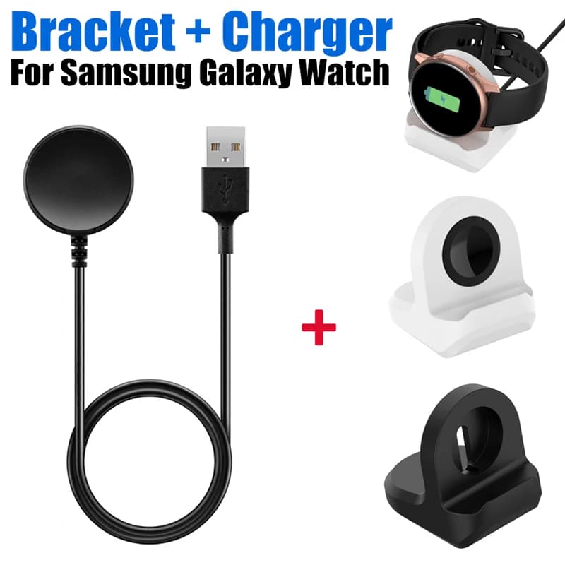 Cavo di ricarica USB per Samsung Galaxy Watch 3 4 Classic 46mm Staffa universale Smartwatch Supporto di ricarica per Active 1 2 SM-R820