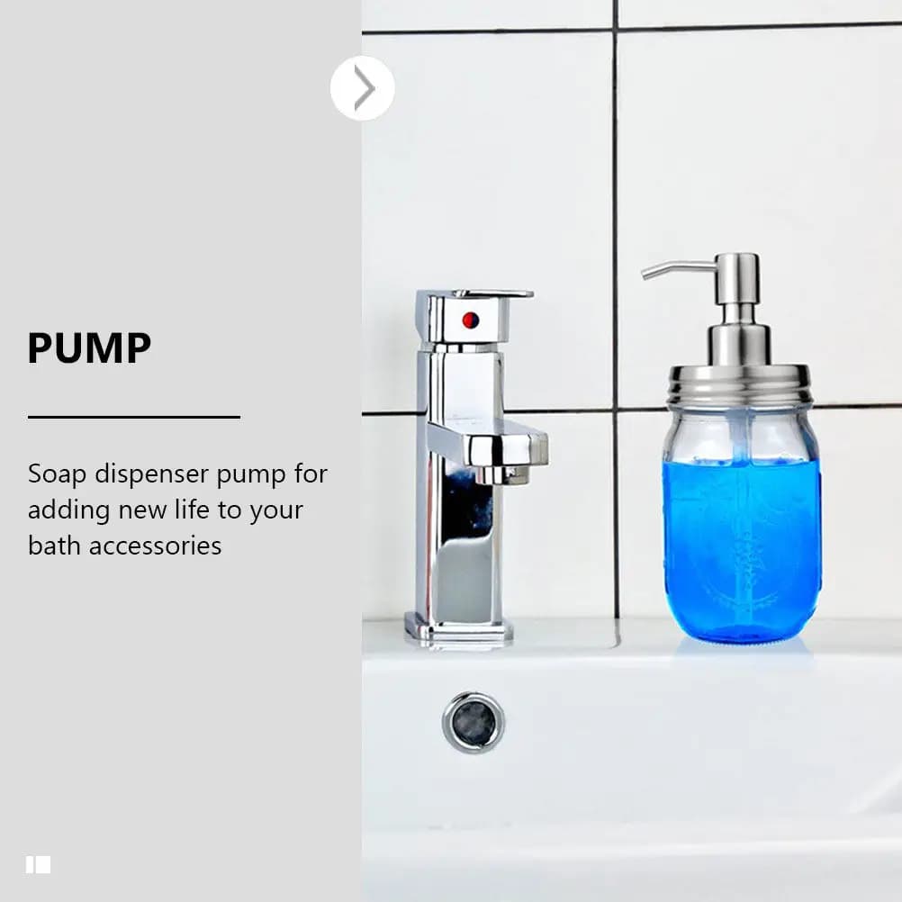 Set di 3 Erogatori Premium in Acciaio Inox per Flaconi di Lozioni, Sostituzione per Dispenser di Sapone e Detergente, Tipo a Pressione