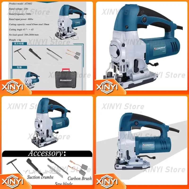 for Jigsaw Multi-functional Chainsaw Mini Board Cutting Machine Handheld Woodworking Power Tools Household