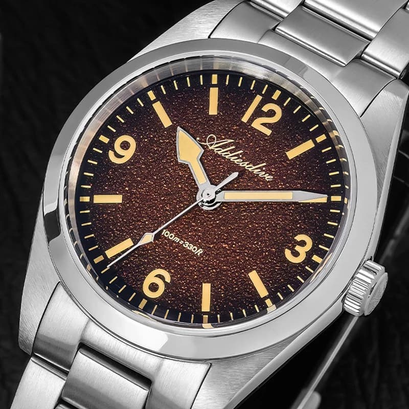 ADDIESDIVE Vintage men's quartz watch AD2544 100m Dive Waterproof C3 Retro Luminoso 316L 36 mm stainless steel watch with sapphire
