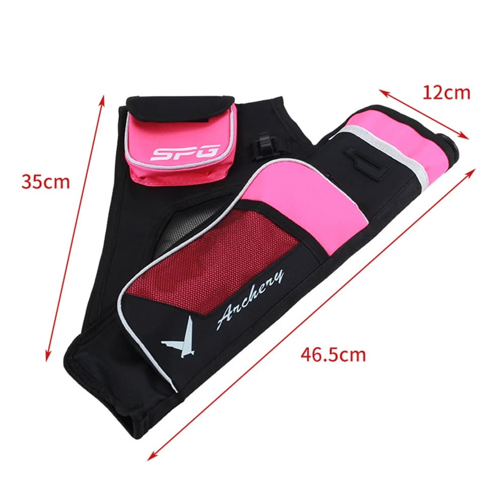 Arrow Quiver Holder Oxford Cloth Arrow Bag Portable Waist Hanging Bow Storage Pouch for Outdoor Hunting Accessories