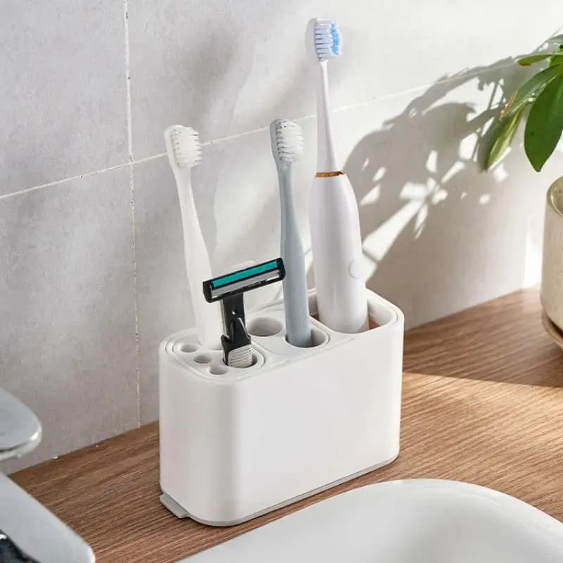 Multi Purpose Wall Toothbrush Storage Rack Bathroom Toiletry Organizer Household Accessory Holder