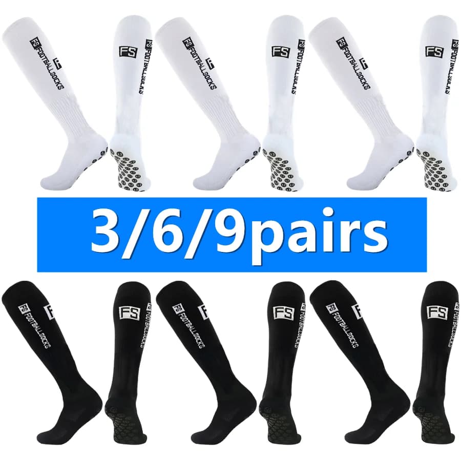3/6/9 paia di calzini unisex antiscivolo per correre, calcio, escursionismo, calzini sportivi traspiranti