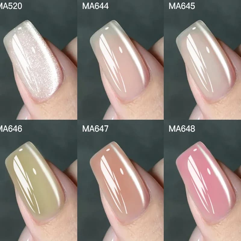 MEET ACROSS 7ml Acqua Luce Gatto Gel magnetico Smalto per unghie Gelatina di vetro Magnetico Soak Off Gel UV LED Nail Art Smalto Manicure
