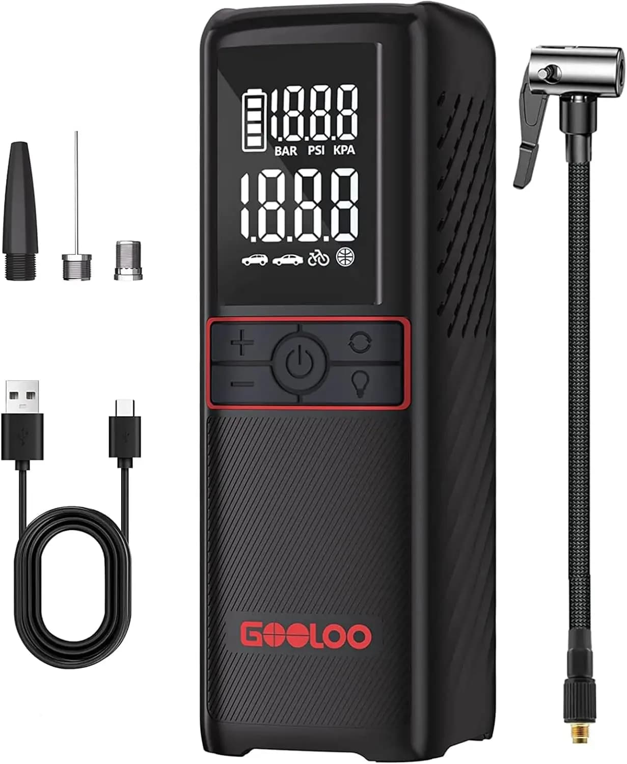 Gonfiatore digitale per pneumatici senza fili Compressore d'aria a sgancio rapido fino a 160 PSI per la manutenzione dell'auto Accessori auto Gonfiaggio del veicolo