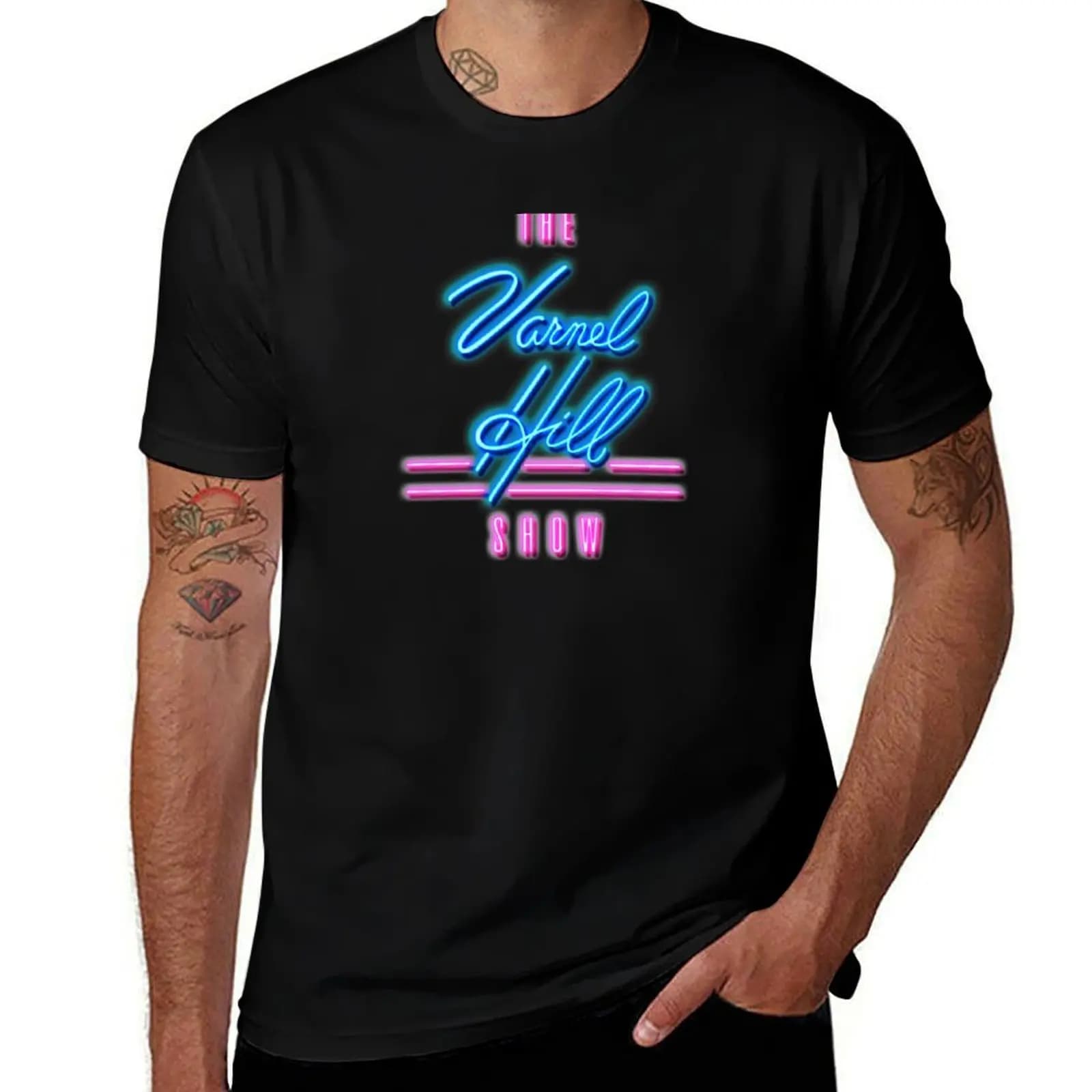 T-shirt THE VARNEL HILL SHOW NEON SIGN T-shirt casual resistente all'acqua