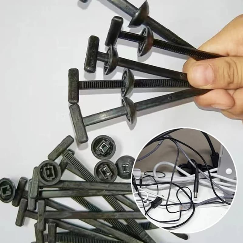 Fascette stringicavo in plastica universali per carrozzeria auto, fermagli in nylon resistenti con design a perno e bottone