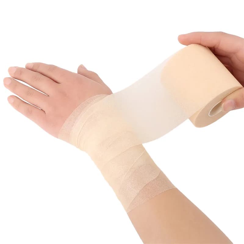 Fasciatura in schiuma Gomito Ginocchiere Pellicola in schiuma Underwrap Sport Pre-avvolgimento per nastro atletico Spugna Pellicola per pelle Elastico autoadesivo
