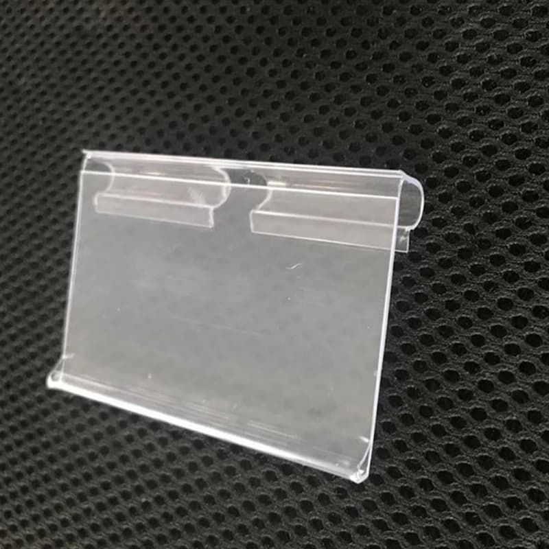 10 Pezzi Portaetichette in Plastica per Scaffali, Espositore per Prezzi e Segnaletica Commerciale