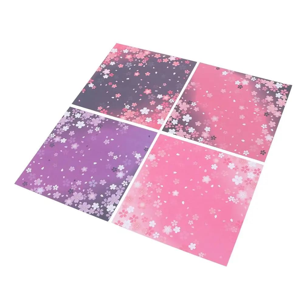 Square Colorful Handmade Cherry Blossom DIY Double Sides Sakura Craft Paper Origami Paper Scrapbooking