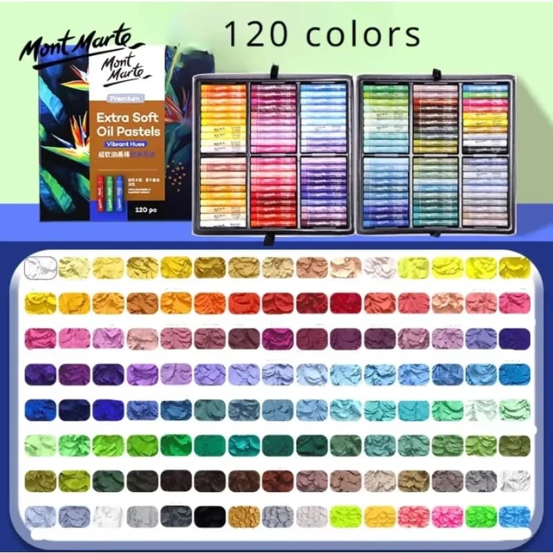 120 Set di colori Super Soft solubile in acqua/colore pesante pittura a olio Stick Art penne Color acqua studenti Texture Shaping pastelli
