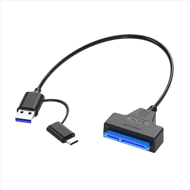 Adattatore USB SATA 3Cavo Sata a USB 3.0 Fino a 6 Gbps Supporto disco rigido HDD SSD esterno da 2,5 pollici 22 pin Sata III A25 2.0