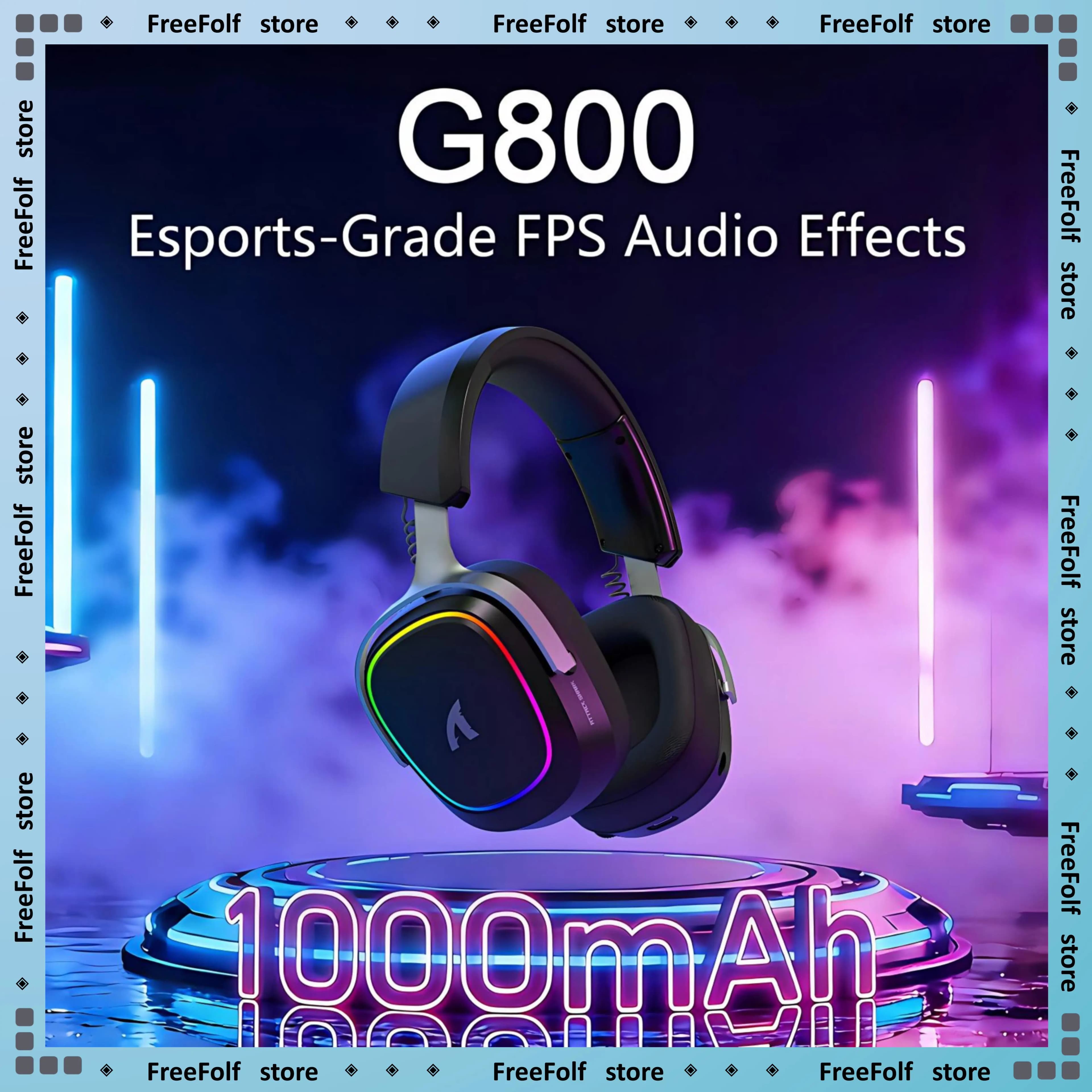 ATTACK SHARK G800 Tri-Mode Gaming Headset with 50mm Speaker, FPS Audio, 1000mAh Battery, Professional EQ