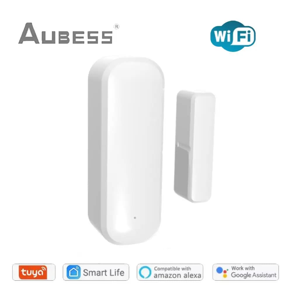 Tuya Zigbee/WiFi Sensore porta intelligente Porta del garage Finestra Rilevatori aperti/chiusi Smart Life APP Controllo remoto tramite Alexa Google Home