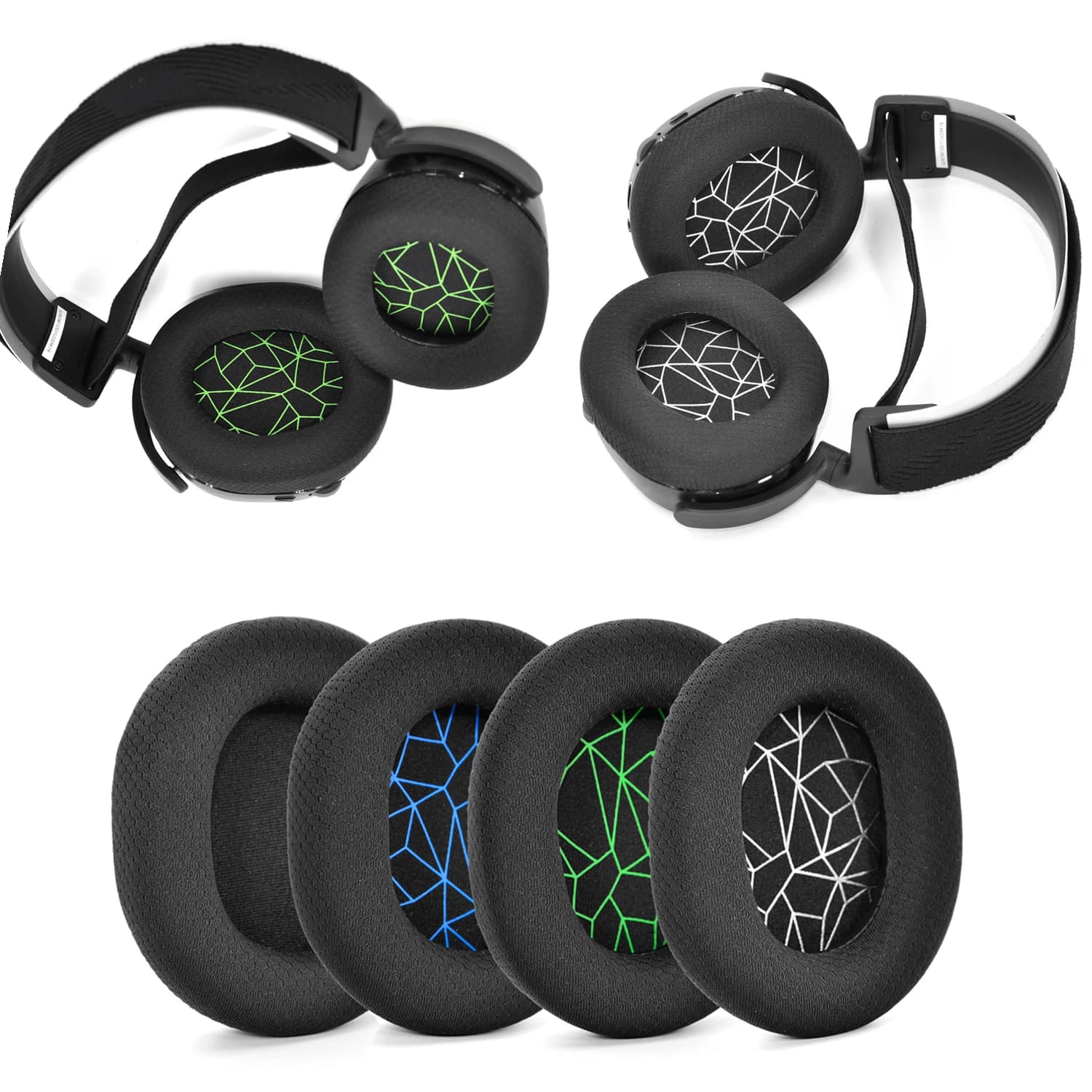 2 pieces for SteelSeries Arctis 1 3 5 7 9 headphones foam bearings sponge pillow spare ear pads elastic accessories