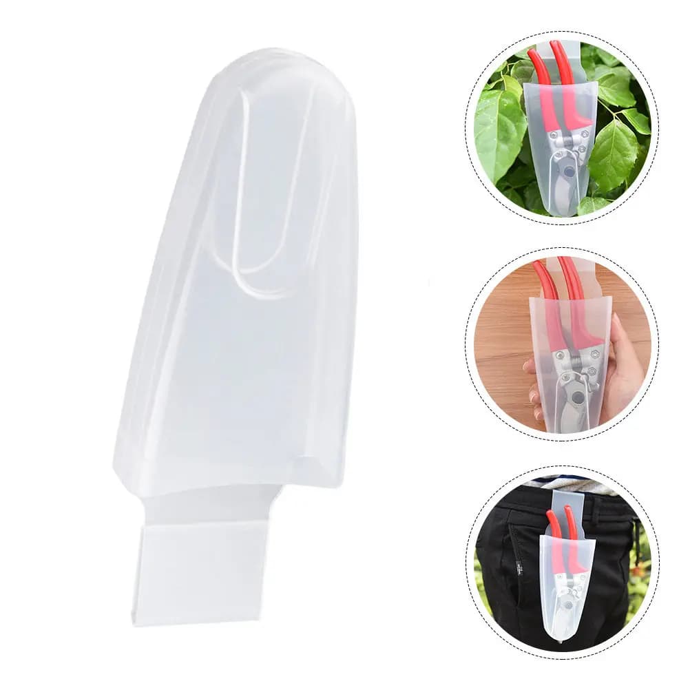 Transparent Plastic Pruning Shears Protective Case with Belt Loop for Garden Scissors Tweezers Bypass Pruner Tools Storage