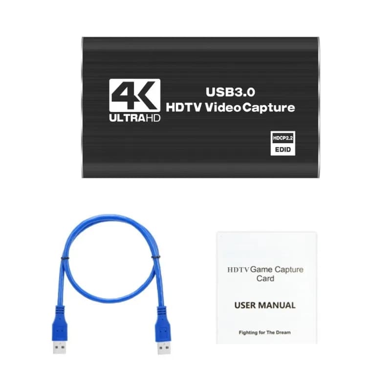 Scheda di Acquisizione Video 4K HDMI 30Hz USB 3.0 1080P Registratore Live Grabber Capturer per Giochi Audio Microfono per PC PS4 Altoparlante