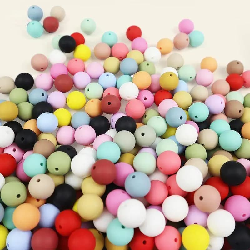 12 mm 100/50/20 pieces silicone round beads for jewelry creation, to make bracelets, DIY key rings, necklaces, jewelry accessories, without BPA
