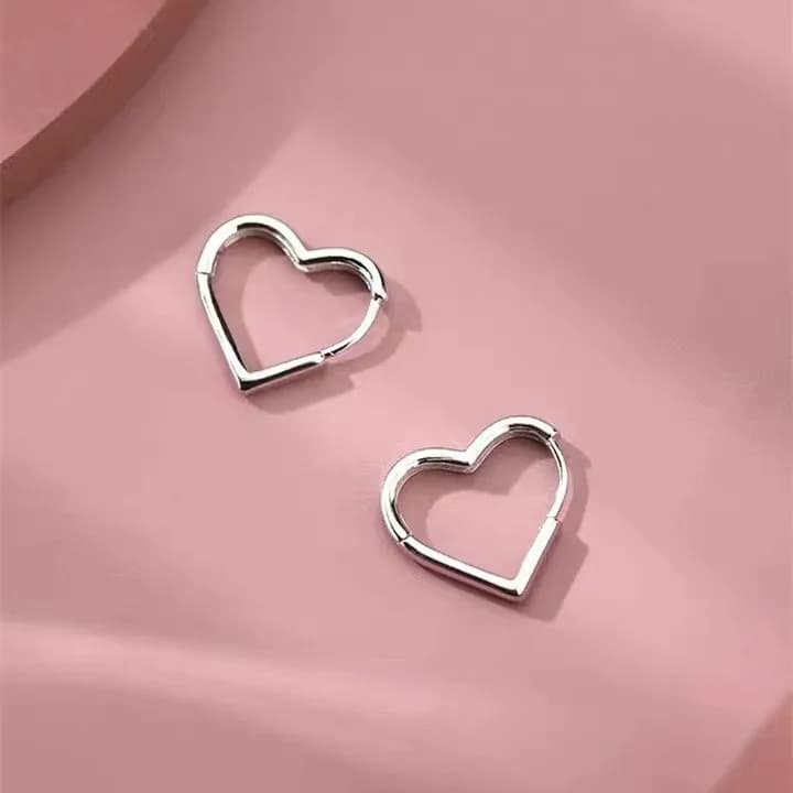 Hypoallergenic Stainless Steel Heart Earrings for Women, Minimalist Dangle Jewelry for Daily Wear, Party, Valentine’s Day Gift