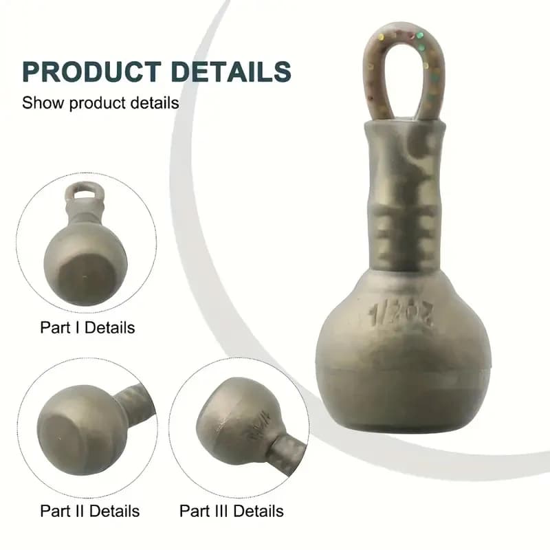 Piombini di piombo a pressione d'acqua rivestiti in gomma da pesca premium da 3/4 pezzi 14G/28G/52G - Pesi clip-on di sicurezza per carpa, pesce gatto e spec