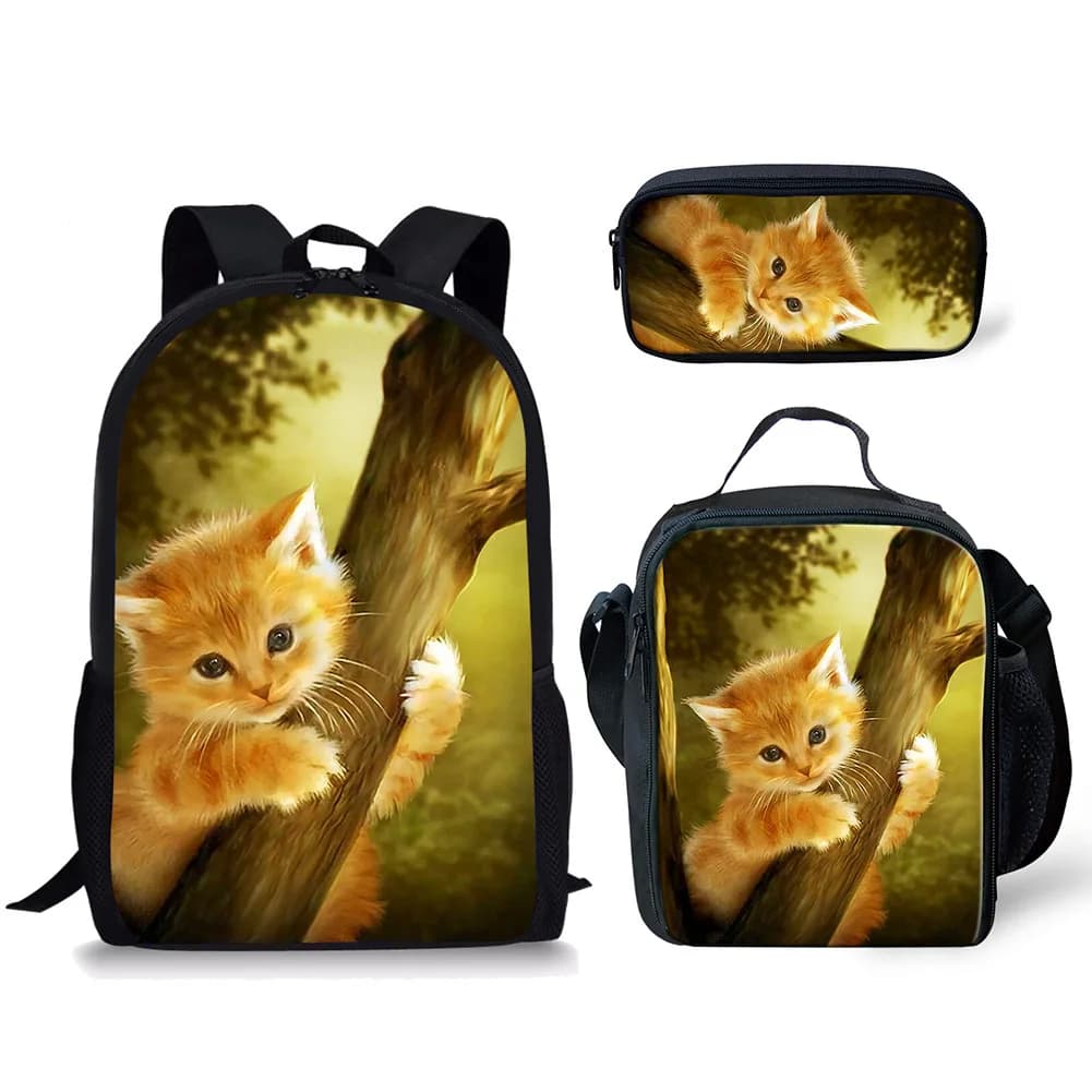 Classic Popular animal Small sloth horse 3D Print 3pcs/Set pupil School Bags Laptop Daypack Backpack Lunch bag Pencil Case
