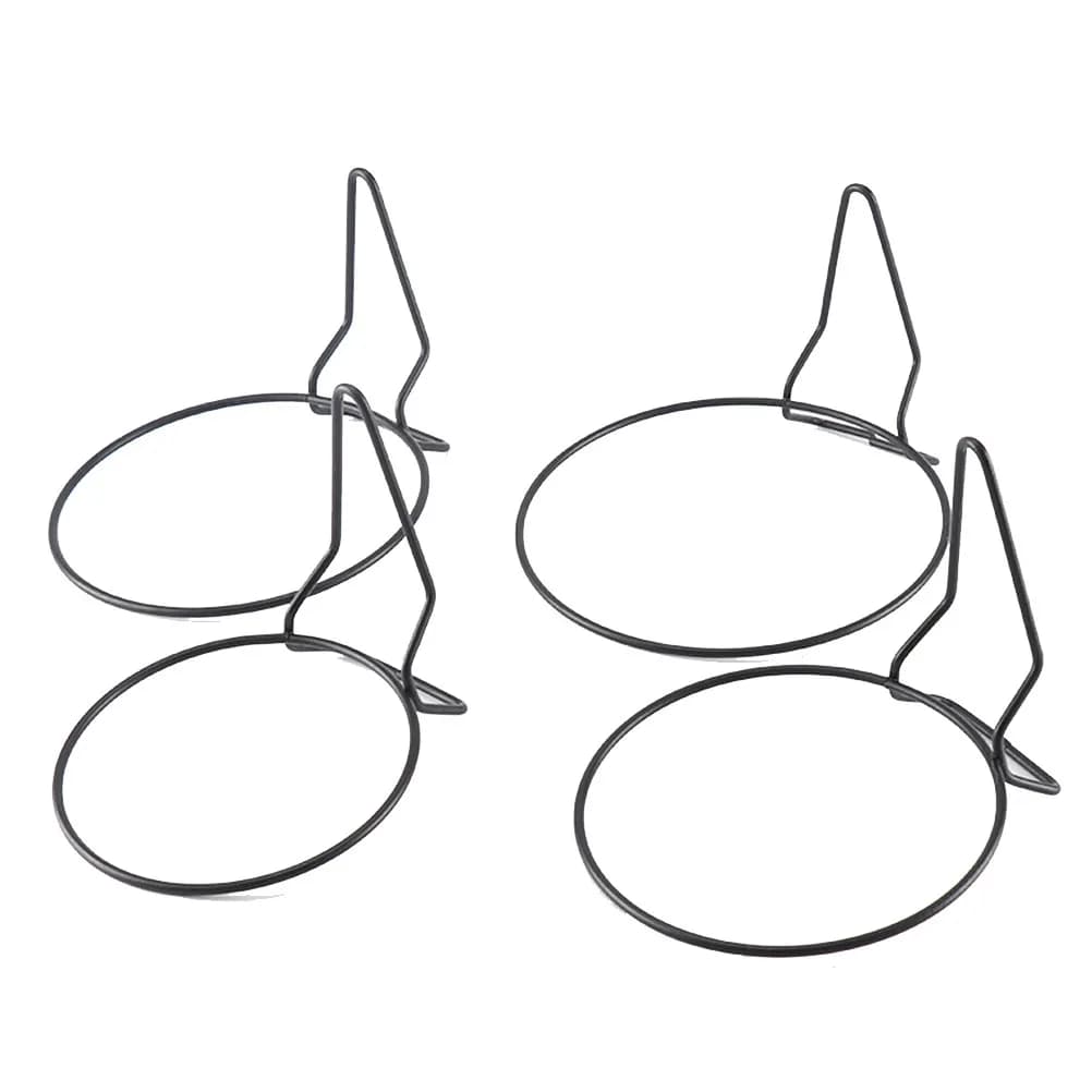 2Pcs Premium Iron Flower Pot Stand Hanging Rack for Balcony Garden Indoor Outdoor Decorative Bonsai Shelf Plant Holder Black