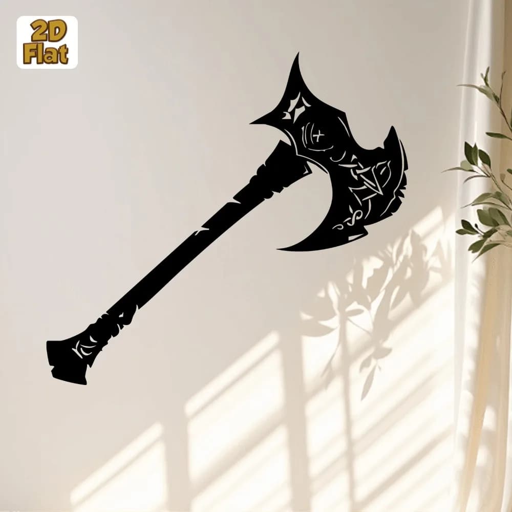 CIFBUY Iron Wall Art Warrior Axe Arrow Sculpture Metal Mural Home Decor Living Room Lounge Gamer History Lover Gift