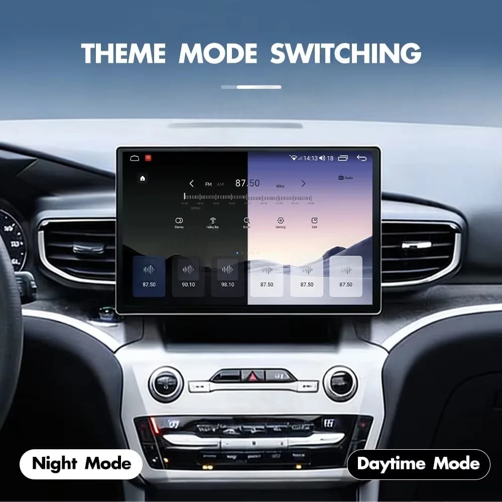 Autoradio Android 14.0 with 12.5 Inch Screen for Ford Explorer 2021-2025, Multimedia Reader with Carplay and GPS