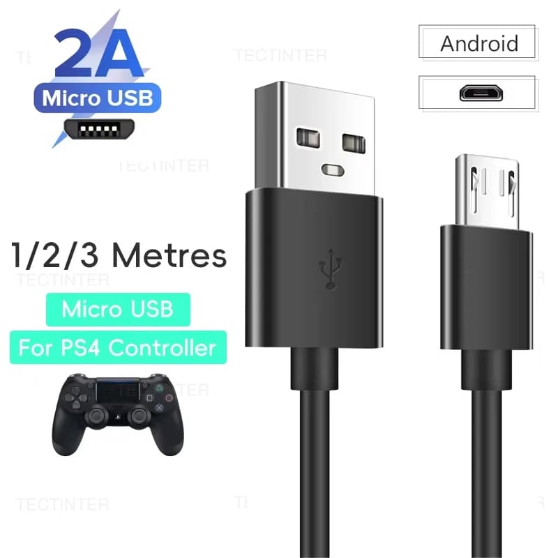 Cavo micro USB a ricarica rapida 2A per telefono cellulare Cavo dati Samsung per cavo di alimentazione accessori controller Xbox One /PS4