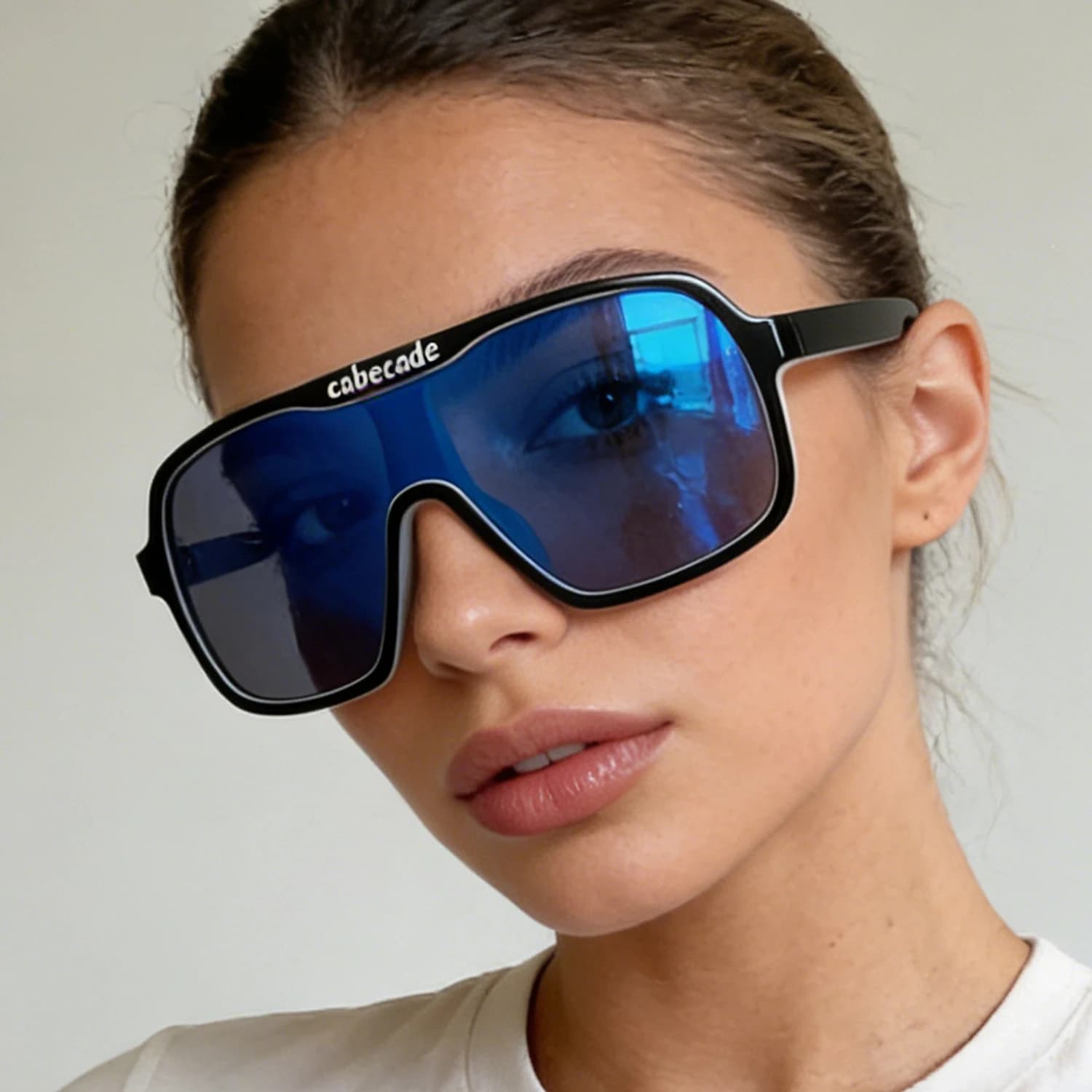 Occhiali da Sole Oversize a Scudo Unico, Occhiali da Sole Avvolgenti, Occhiali da Sole alla Moda, Occhiali da Ciclismo, Occhiali Sportivi, Occhiali da Guida
