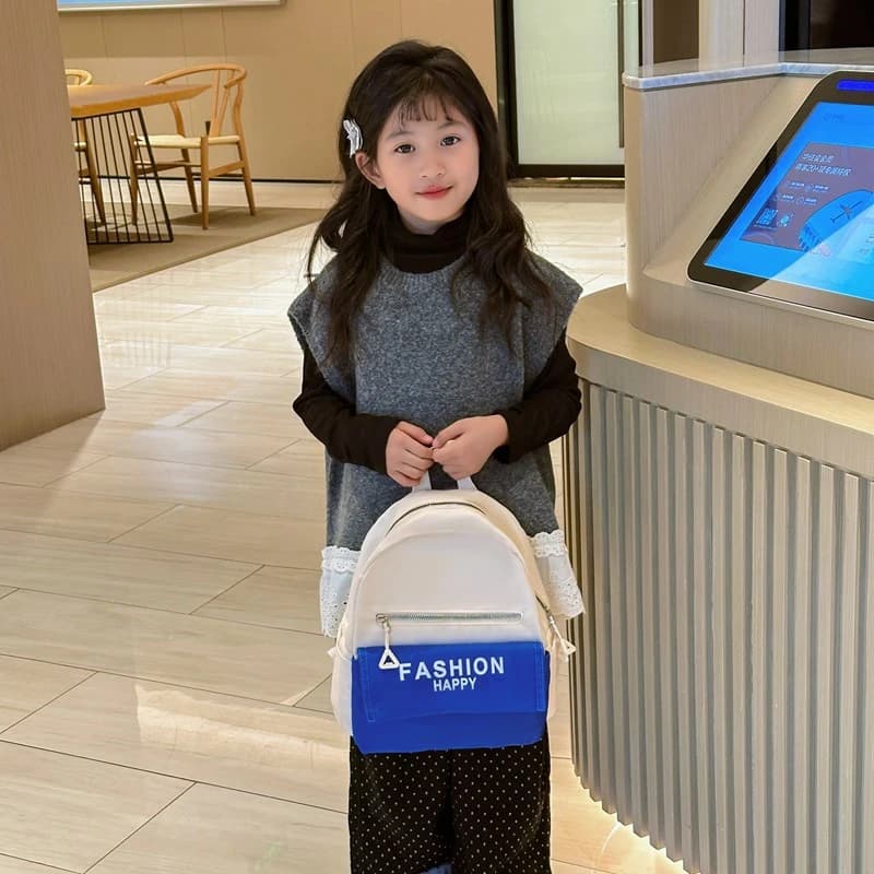 Borse da scuola per ragazze Zaino per studenti delle scuole medie solide Versione coreana Zaino per laptop Donna Ragazzi