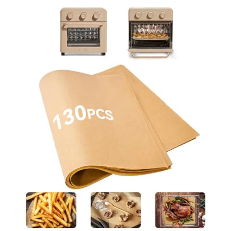 130PCS Air Fryer Liners Disposable Compatible with Our Place Wonder Oven 12.7 Quarts, Parchment Paper Sheets for Air Frying Bak