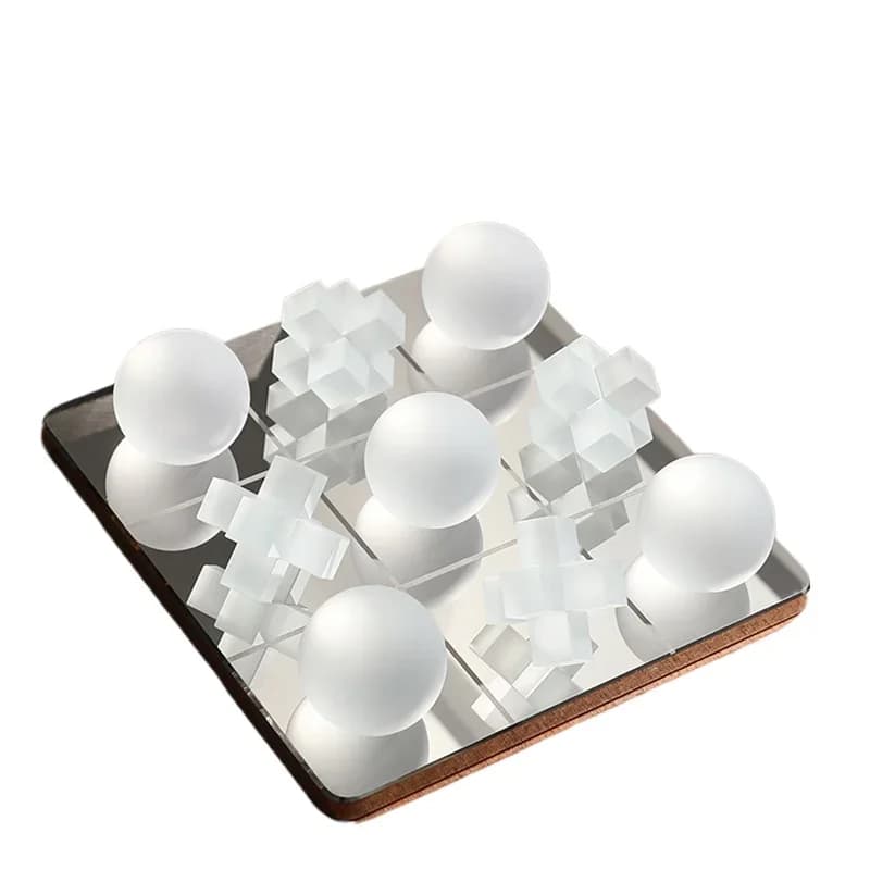 Transparent crystal chess set ornament home interior living room study decoration chess game board set luxury