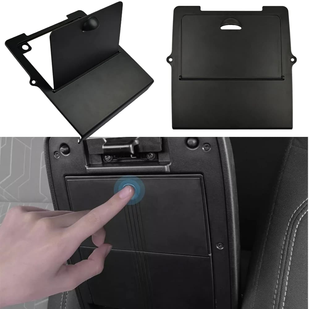 Console centrale bracciolo scatola di immagazzinaggio nascosta copertura ABS nero interno organizzatore scatola accessori auto per Toyota Tacoma 2016-2023