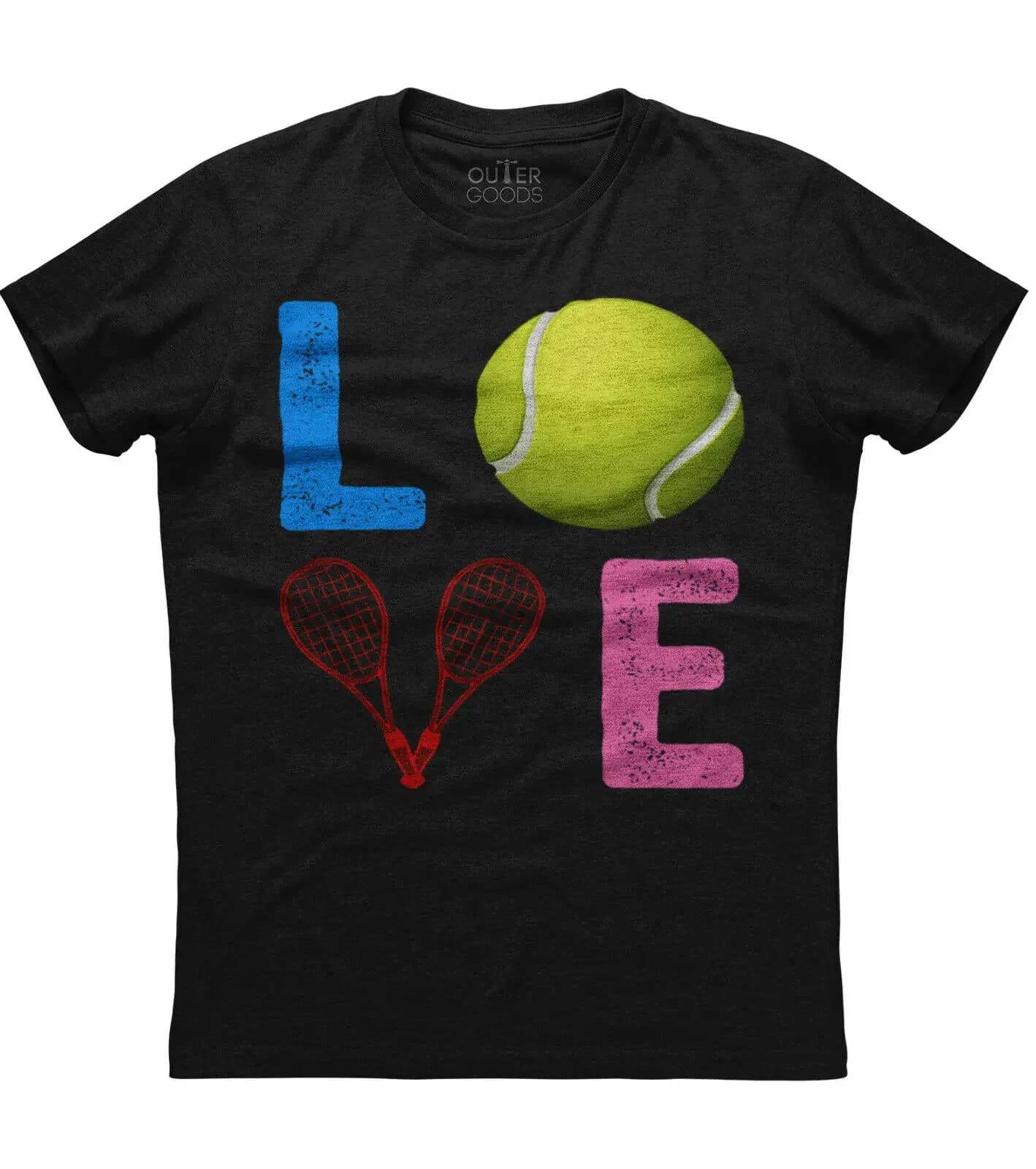 Amore palline da tennis e mazza. T-shirt con stampa grafica personalizzata. T-shirt da uomo a maniche corte con scollo a O in cotone estivo Nuova S-3XL