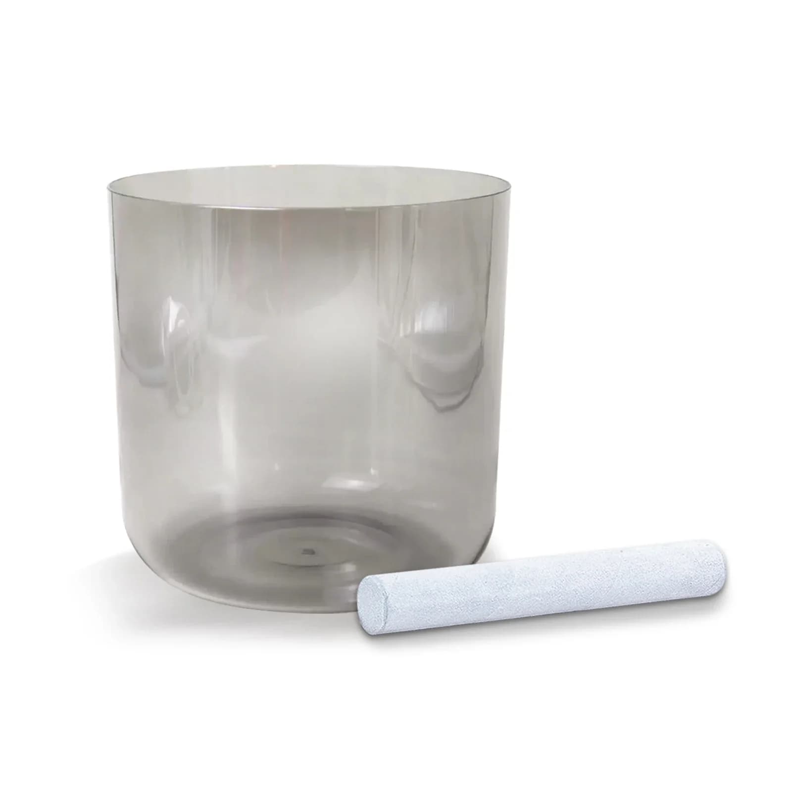 STAR LINKUP 6 Inch Black Clear Quartz Crystal Singing Bowl for Sound Therapy and Meditation with Free Mallet