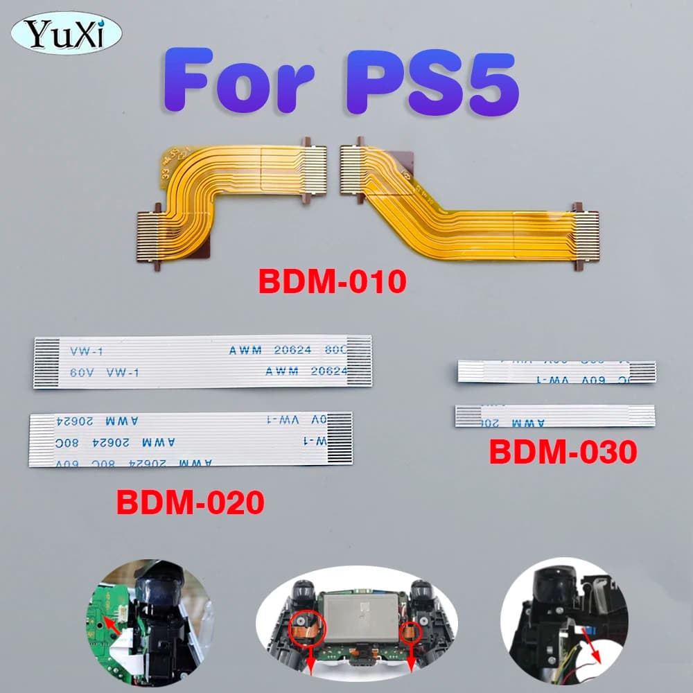 1 paio per PS5 R1 R2 L1 L2 pulsante motore collegare cavo a nastro flessibile maniglia sinistra destra pulsante di attivazione cavo scheda BDM-010 020 030