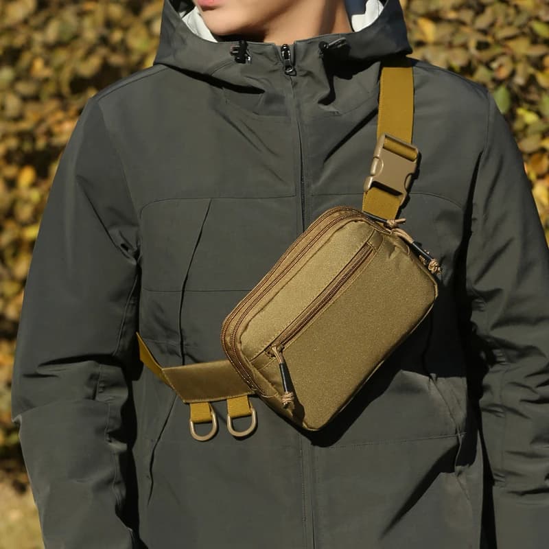 Men's Tactical Waist Bag Nylon Trekking Waist Outdoor Sports Running Chest Bag Climbing Belt Bag