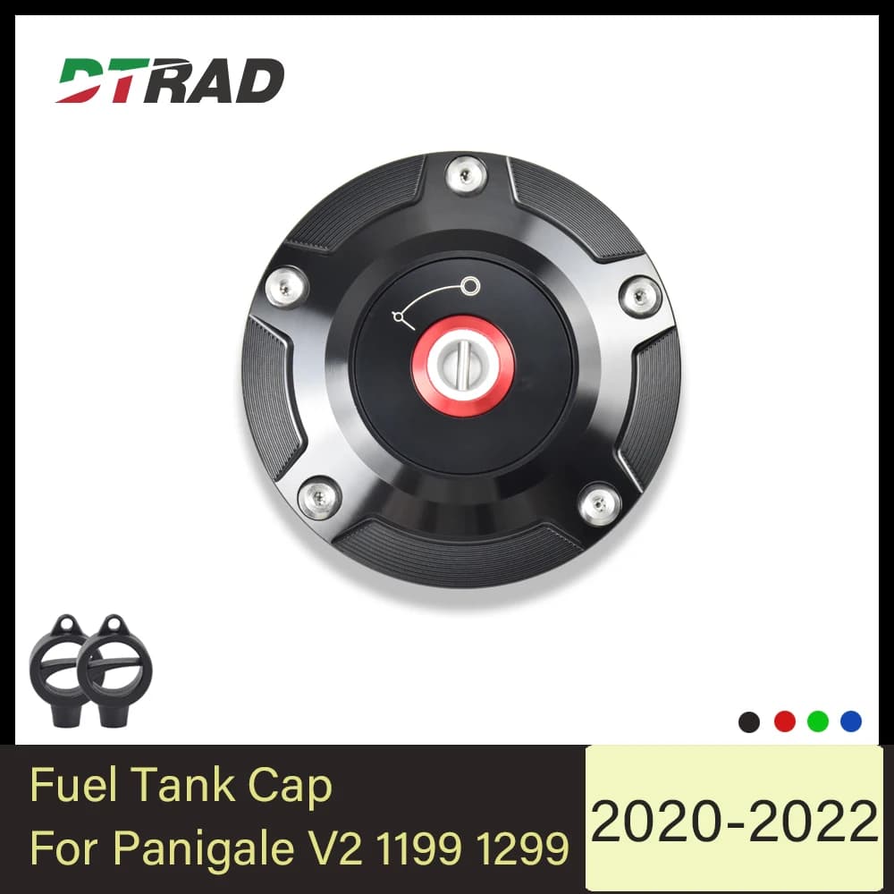 Tappo Serbatoio Carburante con Chiave a Sgancio Rapido e Coperchio Airbox in Alluminio per DUCATI Panigale V2 2020-2022 1199 1299 - Ricambi Moto Modificati