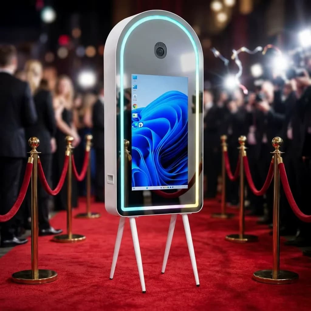 Photobooth55-32inch Mirror Photo Booth Diy Mirror Photobooth Portable Selfie Digital Wedding Photo Booth Machine Birthday Party