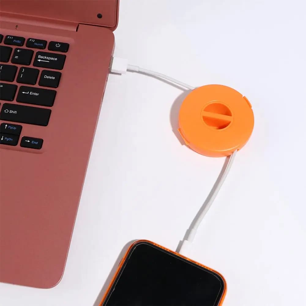 Mini Organizzatore per Cavi, Porta USB, Avvolgicavo, Clip per Cavi