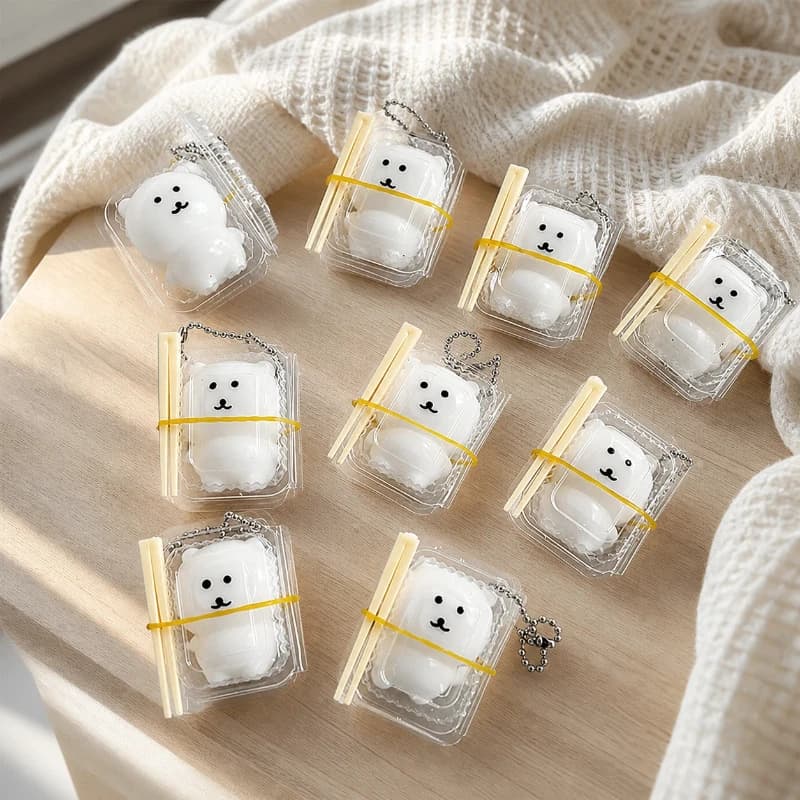 New Spot Lunch Box Bear Pinch Yan Value Cartoon Decompression Slow Rebound Decompression Toy Super Soft Mud Decoration Pendant