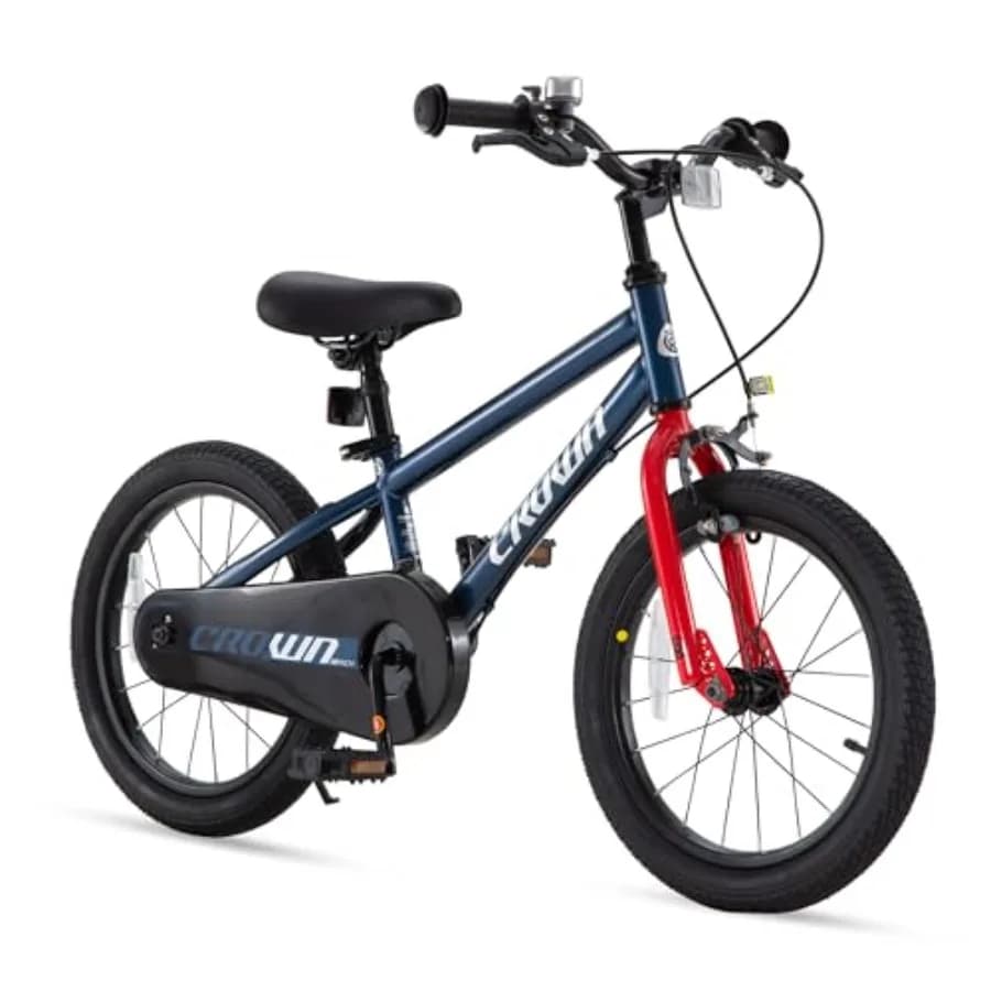 Bicicletta da 12, 14, 16, 18 Pollici con Rotelle per Principianti, Bambini e Bambine dai 3 ai 10 Anni, Vari Colori, Telaio Leggero in Alluminio