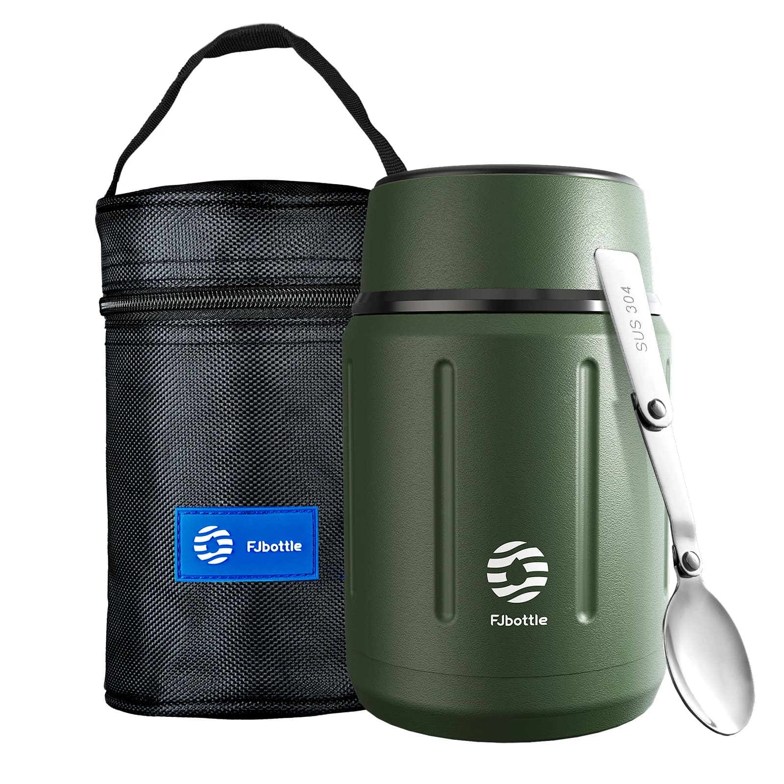 Fjbottle Thermos per alimenti Contenitore per il pranzo sottovuoto Contenitore per il pranzo in acciaio inossidabile 316 Cucchiaio gratuito da 750 ml