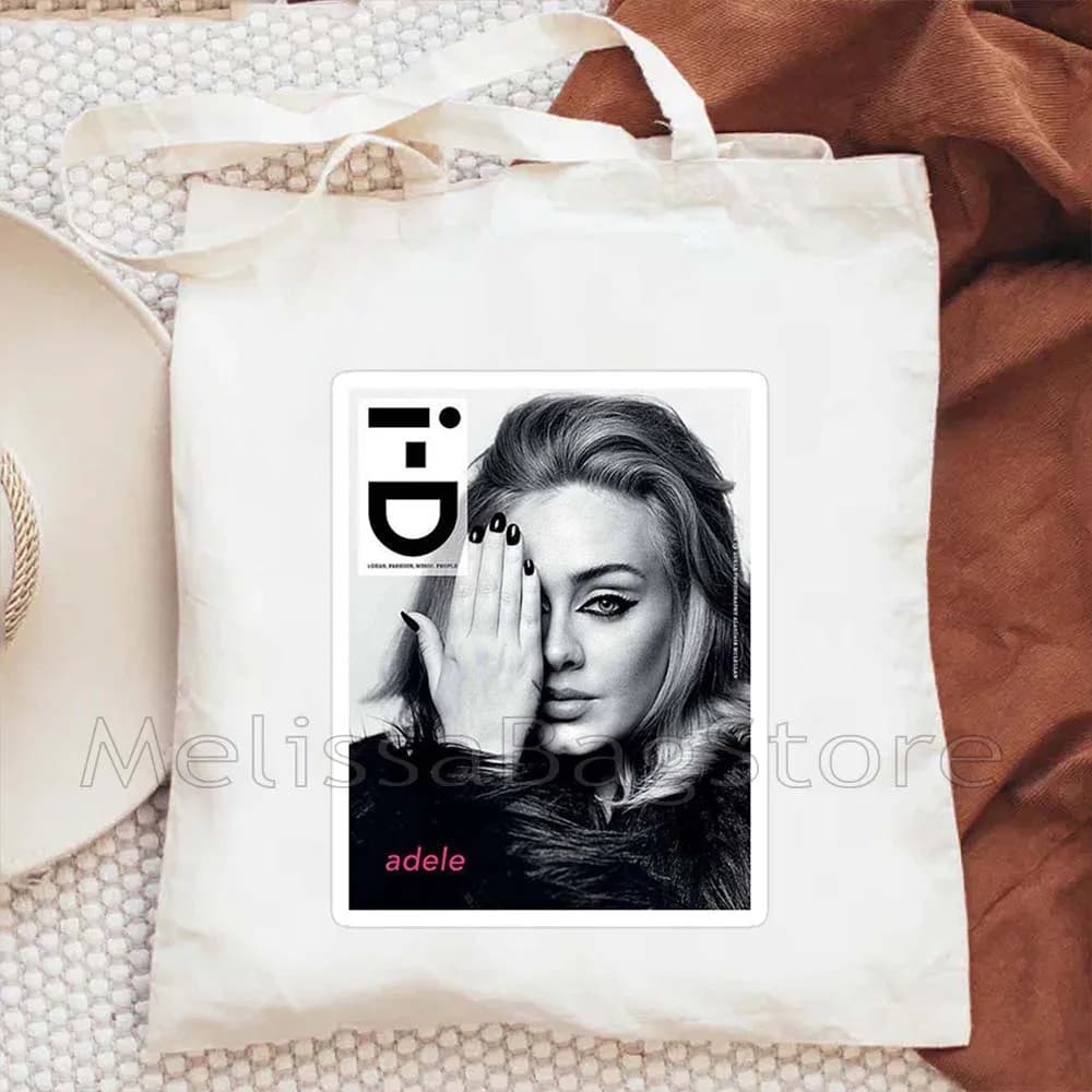 Hello It's Me Love Adele Music Singer Poster Fan Gifts Women Canvas Shoulder Tote Bag Harajuku Shopper Cotton Shopping Handbag